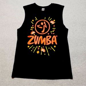 Zumba shirt Women Med Black High neck sleeveless